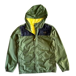 The North Face Boys’ XL (18/20) HyVent Waterproof Shell Jacket – Green/Navy